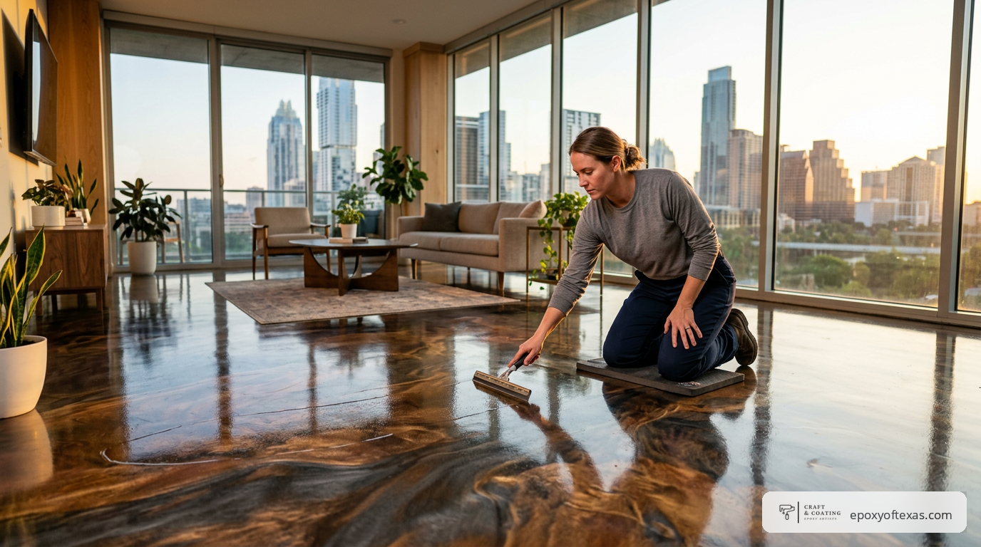 Metallic Epoxy Floor in Austin: Complete 2026 Guide to Cost, Installation, and Design - metallic epoxy floor