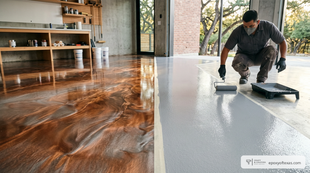 Metallic Epoxy Floor vs Standard Epoxy in Texas: Which Solution Is Right for Your Space? - metallic epoxy floor vs standard epoxy