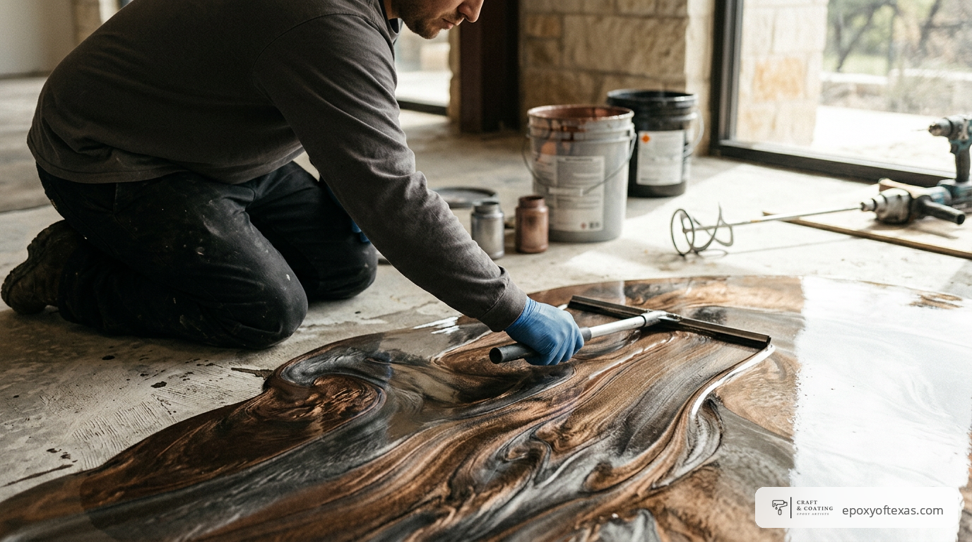 metallic epoxy floor cost and benefits in Austin