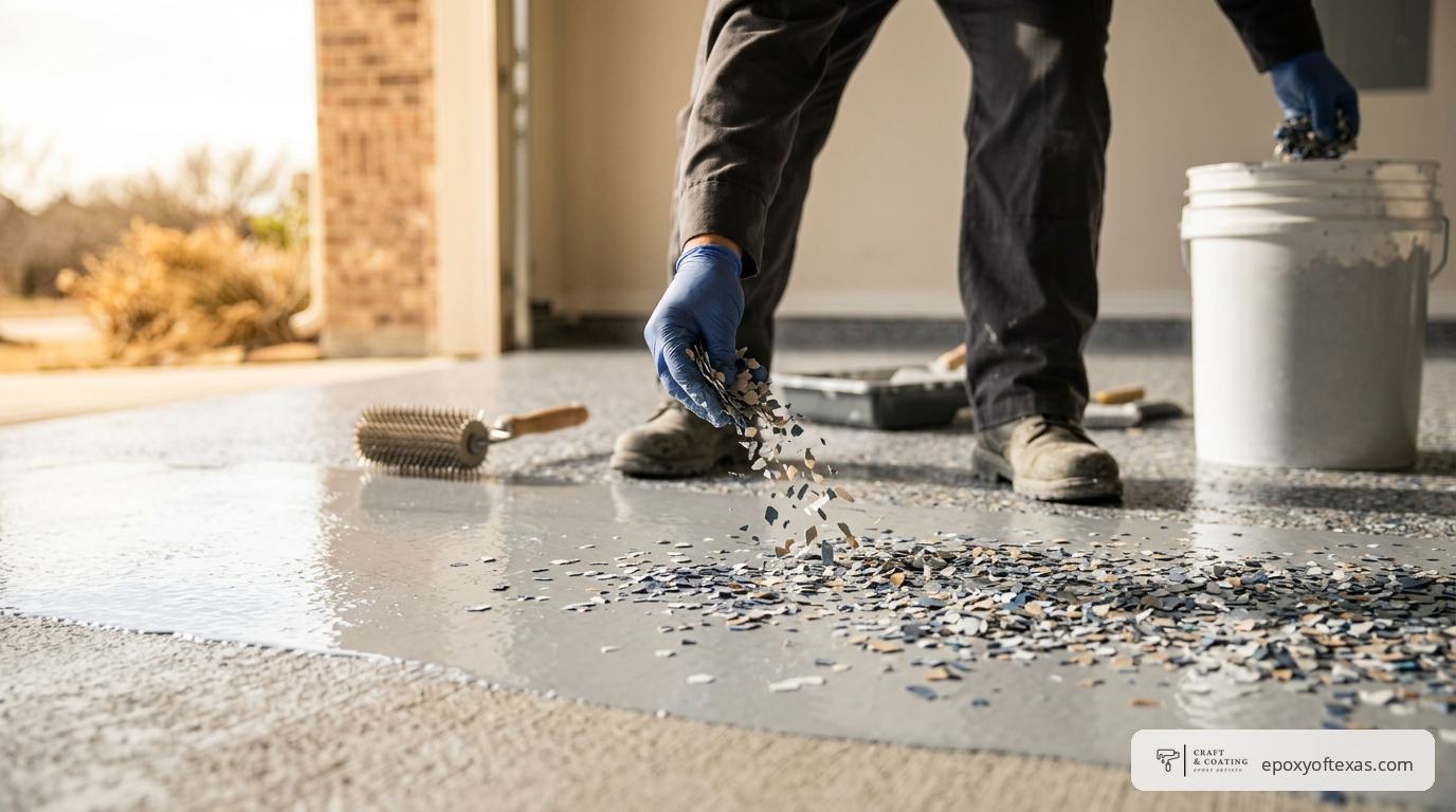 epoxy flooring installation process steps in Texas